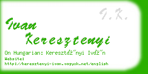 ivan keresztenyi business card